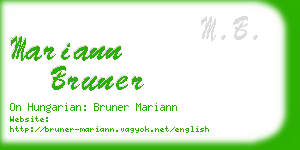 mariann bruner business card